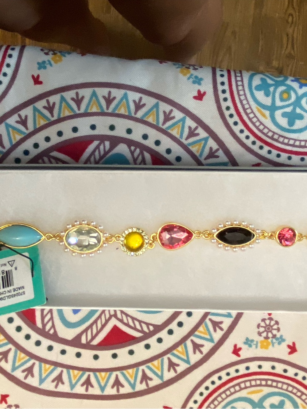 Kurt Geiger London bracelet Gold Multicolor Gemstone Bracelet - Women Jewelry